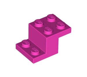 LEGO Rose foncé Support 2 x 3 avec assiette et Step sans support de goujon inférieur (18671)