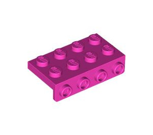 LEGO Donkerroze Beugel 2 x 4 met 1 x 4 Downwards Plaat (5175)