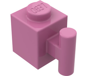 LEGO Donkerroze Steen 1 x 1 met Handvat (2921 / 28917)