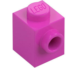 LEGO Dunkelpink Stein 1 x 1 mit Noppe auf Ein(e) Seite (87087)