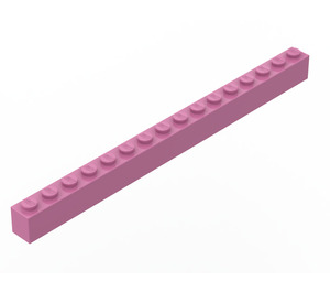 LEGO Mørk rosa Kloss 1 x 16 (2465)