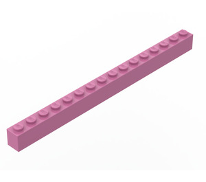 LEGO Rose foncé Brique 1 x 16 (2465)