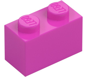 LEGO Dark Pink Brick 1 x 2 with Bottom Tube (3004 / 93792)