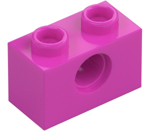 LEGO Rosa scuro Mattoncino 1 x 2 con Foro (3700)