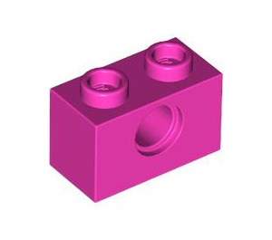 LEGO Dunkelpink Backstein 1 x 2 mit Loch (3700)