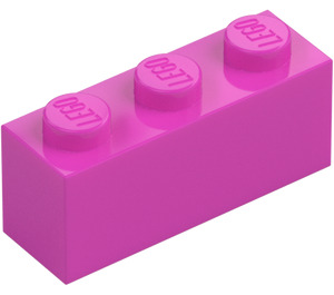 LEGO Mørk rosa Kloss 1 x 3 (3622 / 45505)