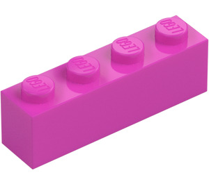 LEGO Mørk rosa Kloss 1 x 4 (3010 / 6146)