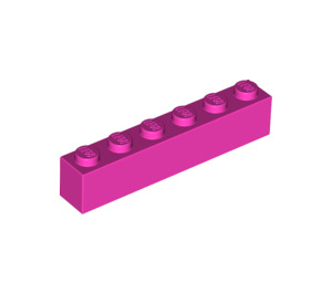 LEGO Donkerroze Steen 1 x 6 (3009)