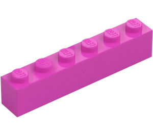 LEGO Tmavě růžová Kostka 1 x 6 (3009 / 30611)