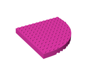 LEGO Dark Pink Brick 12 x 12 Round Corner  without Top Pegs (6162 / 42484)