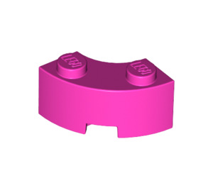LEGO Dark Pink Brick 2 x 2 Round Corner with Stud Notch and Reinforced Underside (85080)