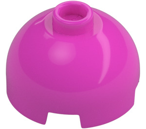 LEGO Dark Pink Brick 2 x 2 Round with Dome Top (Safety Stud, Axle Holder) (3262 / 30367)