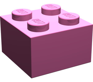 LEGO Donkerroze Steen 2 x 2 zonder kruissteunen (3003)