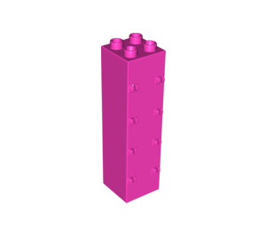 LEGO Dark Pink Brick 2 x 2 x 6 with Hinges (16087 / 87322)