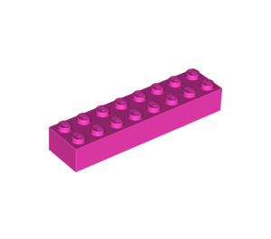 LEGO Dunkelpink Backstein 2 x 8 (3007 / 93888)