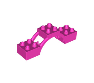 LEGO Dark Pink Brick 2 x 8 x 2 with bo with holder,dia.5 (62664)