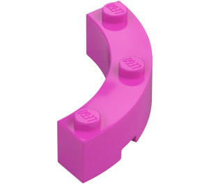 LEGO Rose Foncé Brique 4 x 4 Rond Pièce de monnaie (Large avec 3 Tenons) (48092 / 72140)