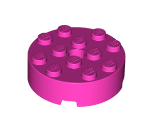 LEGO Dark Pink Brick 4 x 4 Round with Hole (87081)
