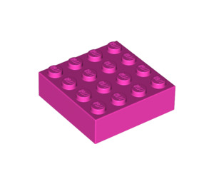 LEGO Dunkelpink Backstein 4 x 4 mit Magnet (49555)