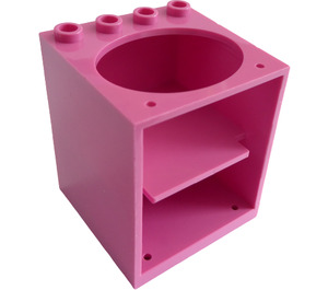 LEGO Dark Pink Cabinet 4 x 4 x 4 with Sink Hole (6197)