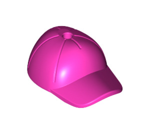 LEGO Dark Pink Cap with Short Curved Bill with Hole on Top (11303)