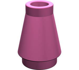LEGO Dark Pink Cone 1 x 1 without Top Groove (4589 / 6188)
