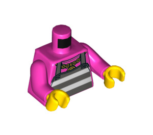 LEGO Dunkelpink Criminal Minifig Torso (973 / 76382)