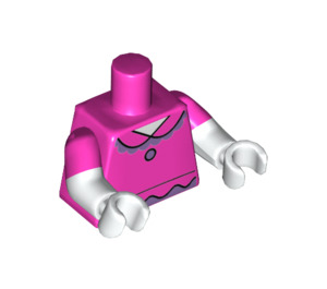 LEGO Dunkelpink Daisy Duck mit Dark Pink oben Minifig Torso (973 / 16360)