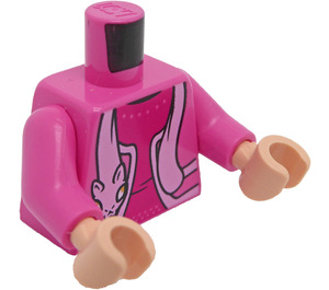 LEGO Donkerroze Dolores Umbridge Minifiguur Torso (973 / 76382)