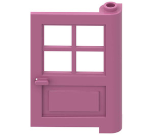 LEGO Dunkles Pink Tür 1 x 4 x 5 mit 4 Scheiben mit 2 Punkten am Drehpunkt (3861)