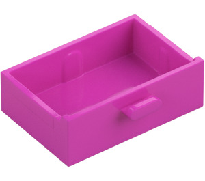 LEGO Tmavě růžová Drawer s výztuhami (78124)