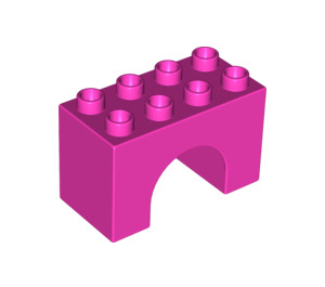 LEGO Dark Pink Duplo Arch Brick 2 x 4 x 2 (11198)