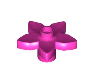 LEGO Dark Pink Duplo Flower with 5 Angular Petals (6510 / 52639)