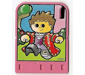 LEGO Dark Pink Explore Story Builder Pink Palace Card with boy pattern (42177 / 44001)
