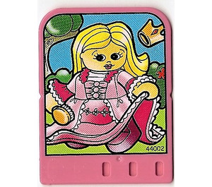 LEGO Dark Pink Explore Story Builder Pink Palace Card with girl in pink dress pattern (42178 / 44002)