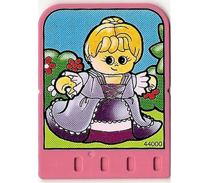 LEGO Dark Pink Explore Story Builder Pink Palace Card with lady pattern (42176 / 44000)