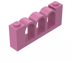 LEGO Dark Pink Fence 1 x 6 x 2 (30077)