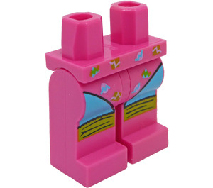 LEGO Dark Pink Fitness Instructor Legs with Leotard and Lime Leg Warmers (3815 / 97192)