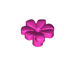 LEGO Dunkelpink Blume mit Squared Blütenblätter (ohne Verstärkung) (4367 / 32606)
