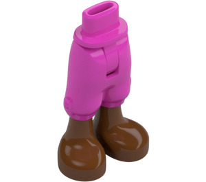 LEGO Dark Pink Friends Long Shorts with Brown Feet (2246)