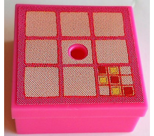 LEGO Dark Pink Gift Parcel with Film Hinge with Squares Sticker (33031)