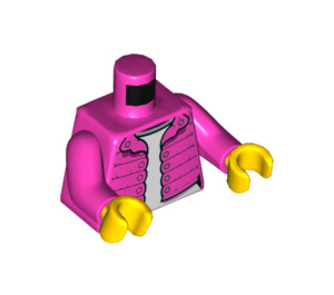 LEGO Donkerroze Meisje in Dark Roze Jasje Minifiguur Torso (973 / 76382)