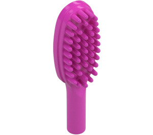 LEGO Rosa oscuro Hairbrush con mango corto (10 mm) (3852)