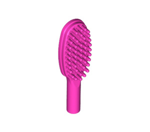LEGO Rose foncé Hairbrush avec poignée courte (10 mm) (3852)