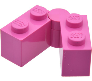 LEGO Rose foncé Charnière Brique 1 x 4 Assembly