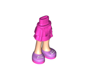 LEGO Dark Pink Hip with Short Double Layered Skirt with Pink Shos with White Laces (35629 / 36178)