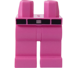 LEGO Dark Pink Hips and Legs with Black Belt, Silver Buckle and Pink Belt Loops Pattern (3815)