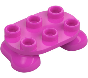 LEGO Dunkles Pink Beine 2 x 3 mit 2 Feet (66859)