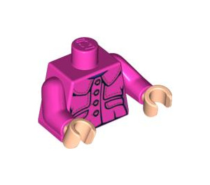 LEGO Dunkelpink Luna Lovegood Torso (973 / 76382)