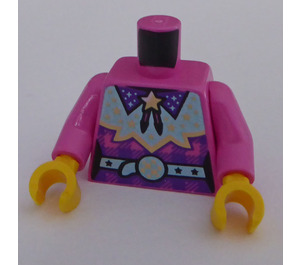 LEGO Donkerroze Minifig Torso Discowgirl (973)
